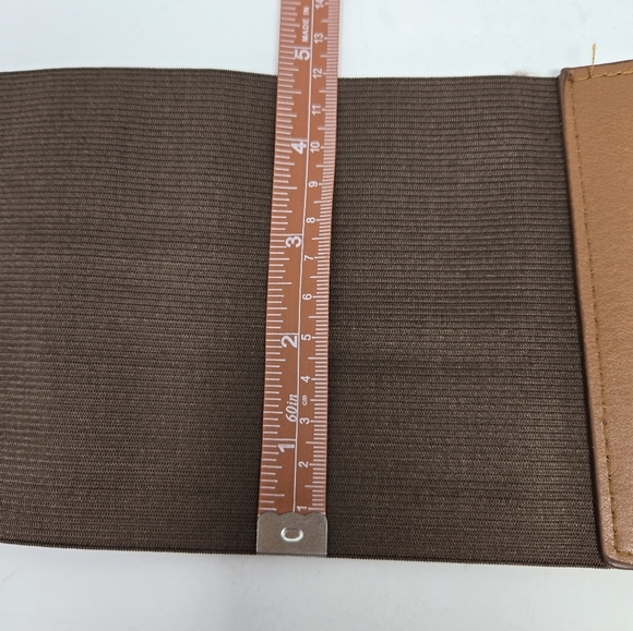 CORSET LACE UP COCO BROWN STRETCH STATEMENT WAIST BELT SNAP CLOSURE WOMEN OS - Picture 10 of 14